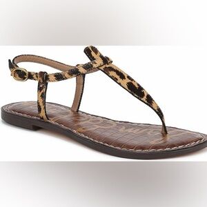 Sam Edelman Leopard Print Thong Sandal - Brown/Black size 8